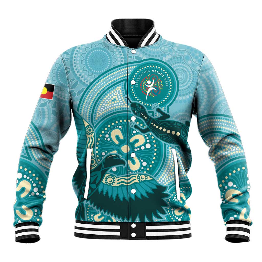 NAIDOC 2025 Strength Vision & Legacy Baseball Jacket Future Dreaming - Teal