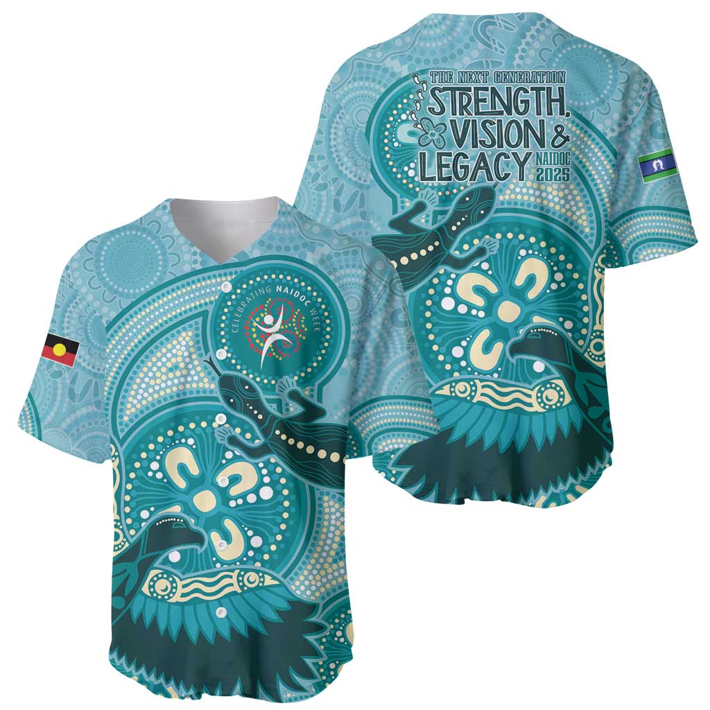 NAIDOC 2025 Strength Vision & Legacy Baseball Jersey Future Dreaming - Teal