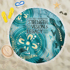 NAIDOC 2025 Strength Vision & Legacy Beach Blanket Future Dreaming - Teal