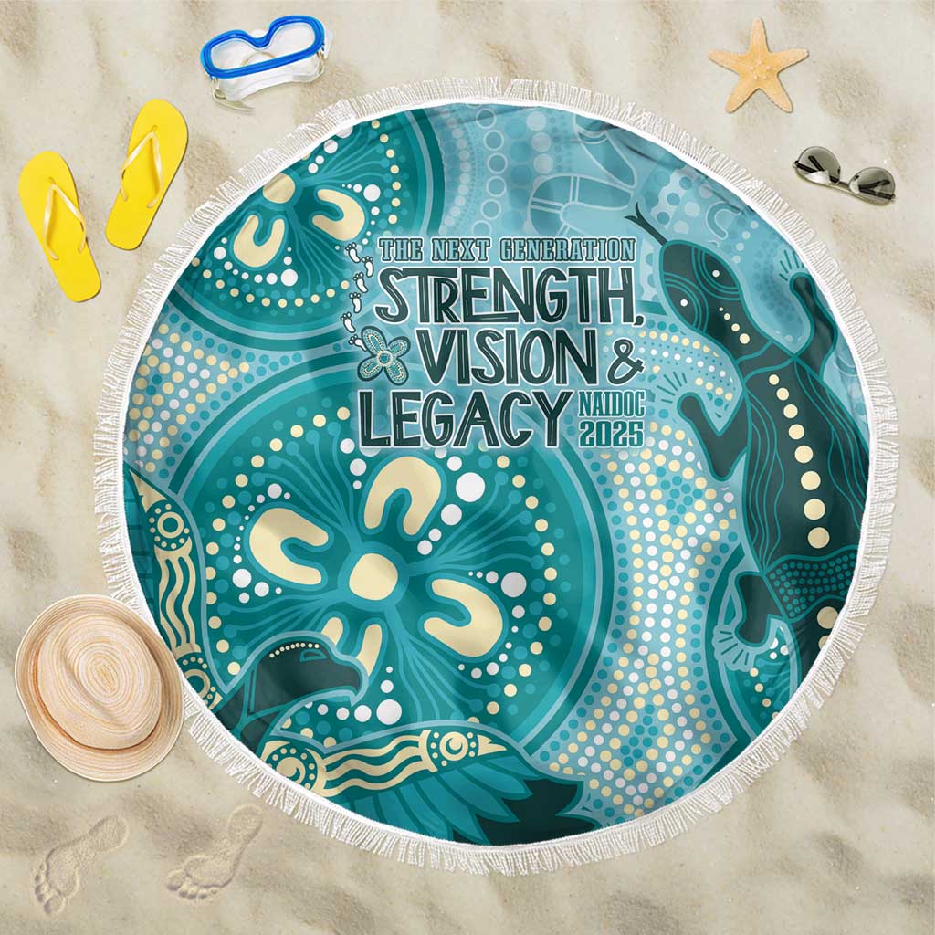 NAIDOC 2025 Strength Vision & Legacy Beach Blanket Future Dreaming - Teal