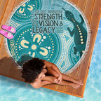 NAIDOC 2025 Strength Vision & Legacy Beach Blanket Future Dreaming - Teal