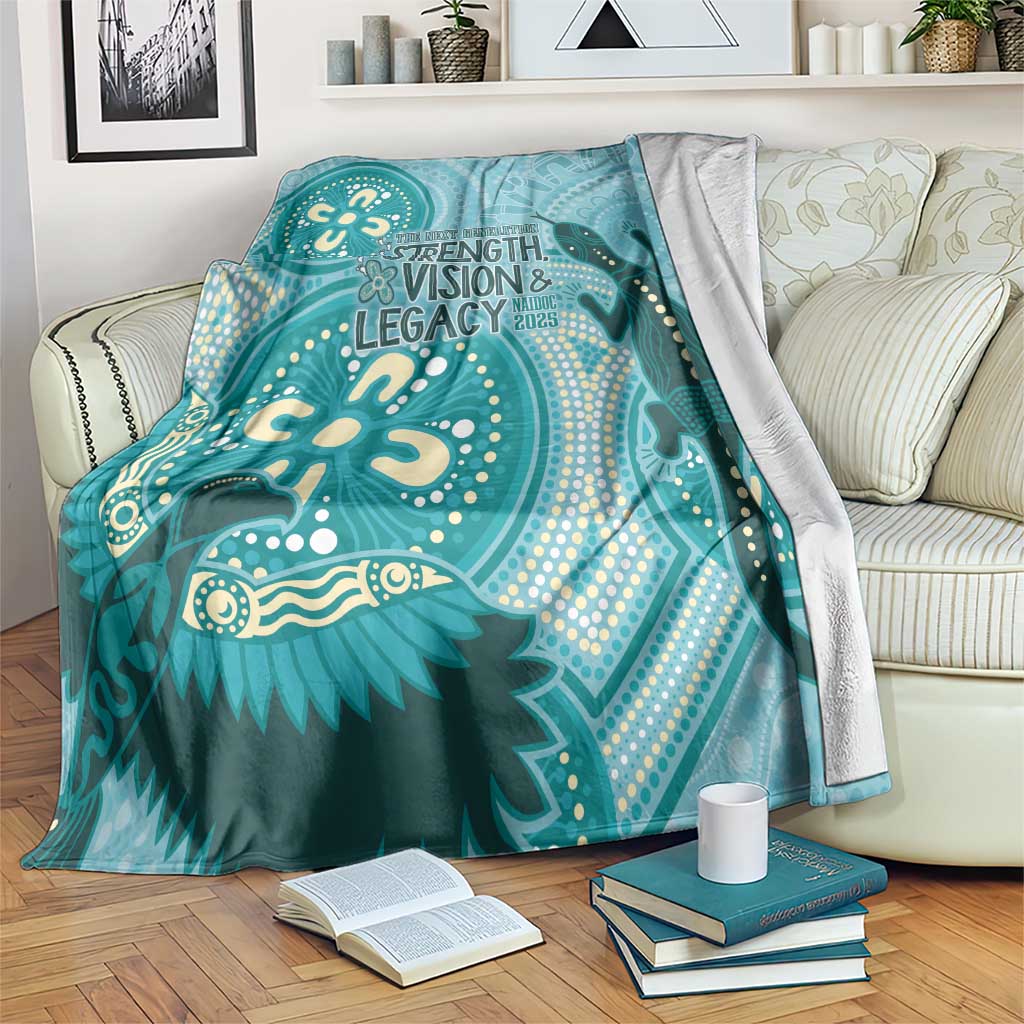 NAIDOC 2025 Strength Vision & Legacy Blanket Future Dreaming - Teal