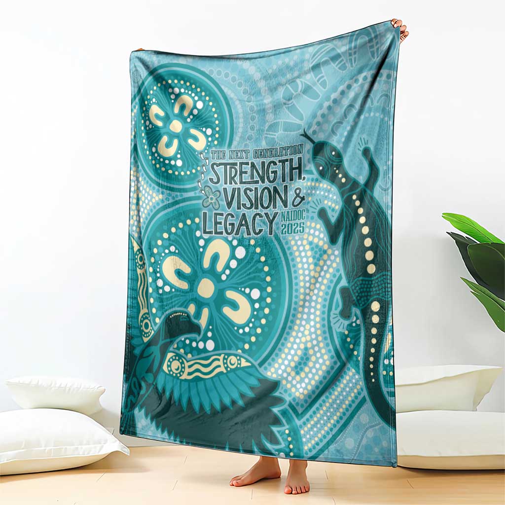 NAIDOC 2025 Strength Vision & Legacy Blanket Future Dreaming - Teal