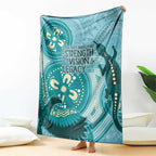 NAIDOC 2025 Strength Vision & Legacy Blanket Future Dreaming - Teal