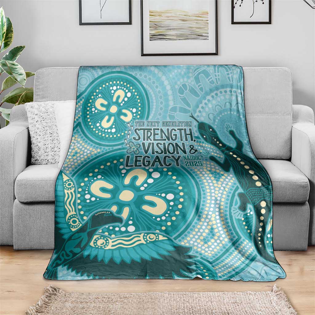 NAIDOC 2025 Strength Vision & Legacy Blanket Future Dreaming - Teal