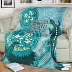 NAIDOC 2025 Strength Vision & Legacy Blanket Future Dreaming - Teal