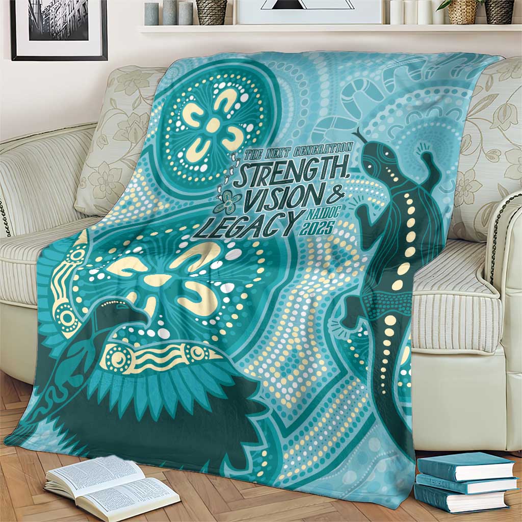 NAIDOC 2025 Strength Vision & Legacy Blanket Future Dreaming - Teal