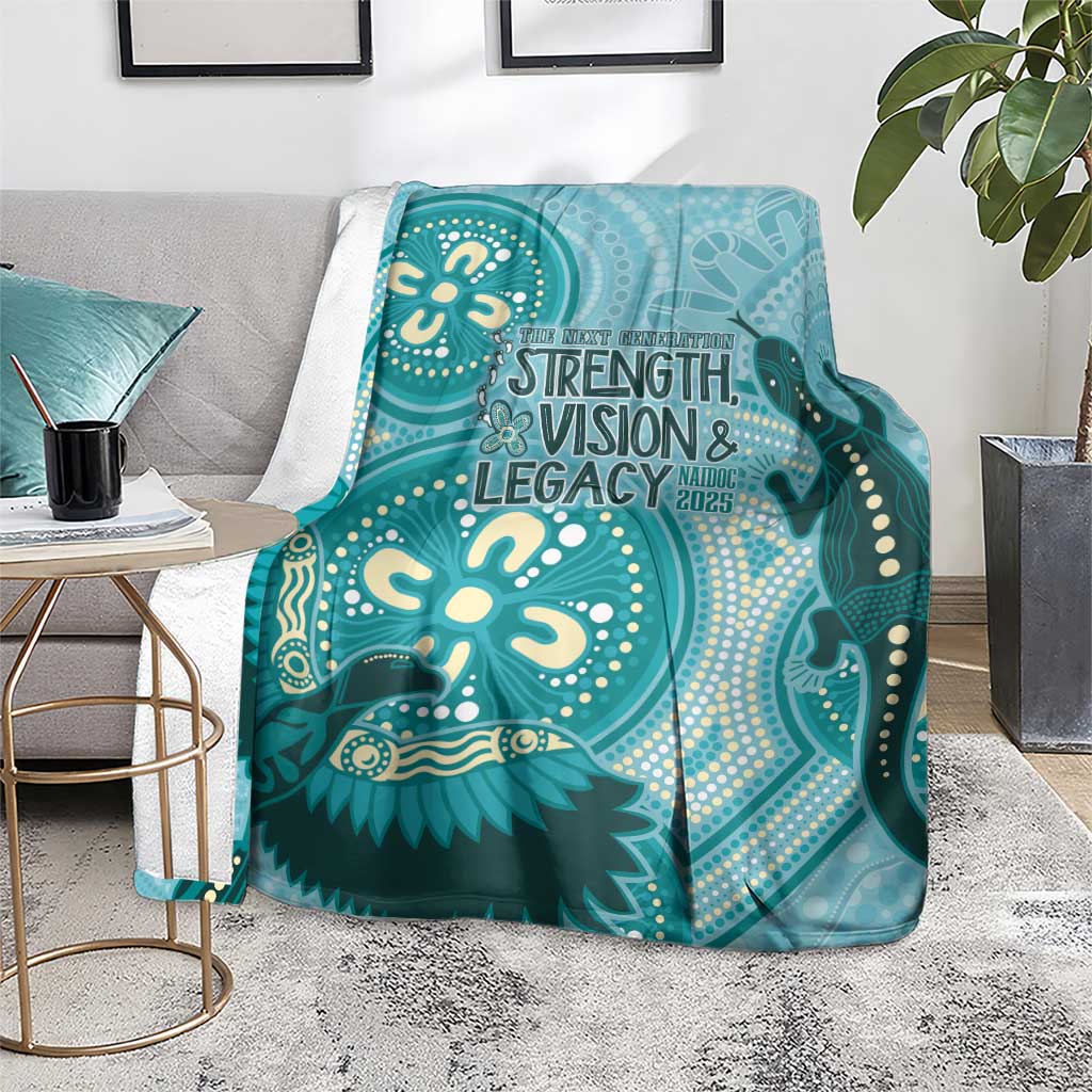 NAIDOC 2025 Strength Vision & Legacy Blanket Future Dreaming - Teal