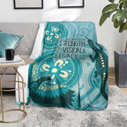 NAIDOC 2025 Strength Vision & Legacy Blanket Future Dreaming - Teal