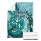 NAIDOC 2025 Strength Vision & Legacy Blanket Future Dreaming - Teal