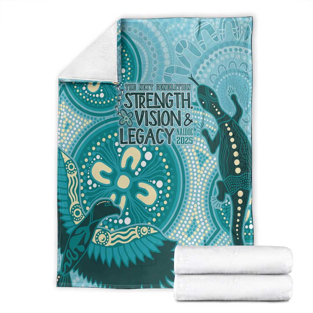 NAIDOC 2025 Strength Vision & Legacy Blanket Future Dreaming - Teal