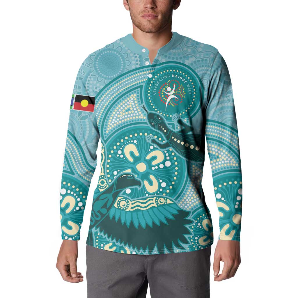 NAIDOC 2025 Strength Vision & Legacy Button Sweatshirt Future Dreaming - Teal