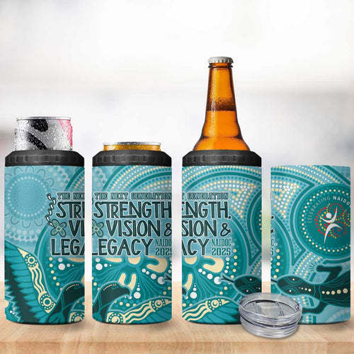 NAIDOC 2025 Strength Vision & Legacy 4 in 1 Can Cooler Tumbler Future Dreaming - Teal