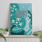 NAIDOC 2025 Strength Vision & Legacy Canvas Wall Art Future Dreaming - Teal