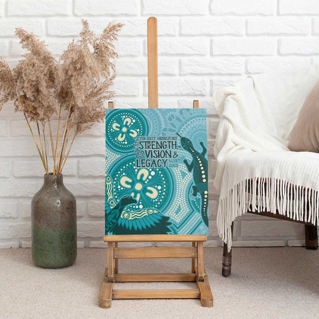 NAIDOC 2025 Strength Vision & Legacy Canvas Wall Art Future Dreaming - Teal