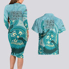 NAIDOC 2025 Strength Vision & Legacy Couples Matching Long Sleeve Bodycon Dress and Hawaiian Shirt Future Dreaming - Teal