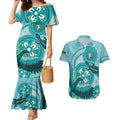 NAIDOC 2025 Strength Vision & Legacy Couples Matching Mermaid Dress and Hawaiian Shirt Future Dreaming - Teal