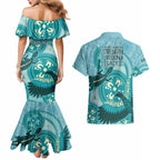 NAIDOC 2025 Strength Vision & Legacy Couples Matching Mermaid Dress and Hawaiian Shirt Future Dreaming - Teal