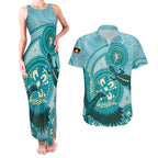 NAIDOC 2025 Strength Vision & Legacy Couples Matching Tank Maxi Dress and Hawaiian Shirt Future Dreaming - Teal