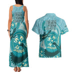 NAIDOC 2025 Strength Vision & Legacy Couples Matching Tank Maxi Dress and Hawaiian Shirt Future Dreaming - Teal