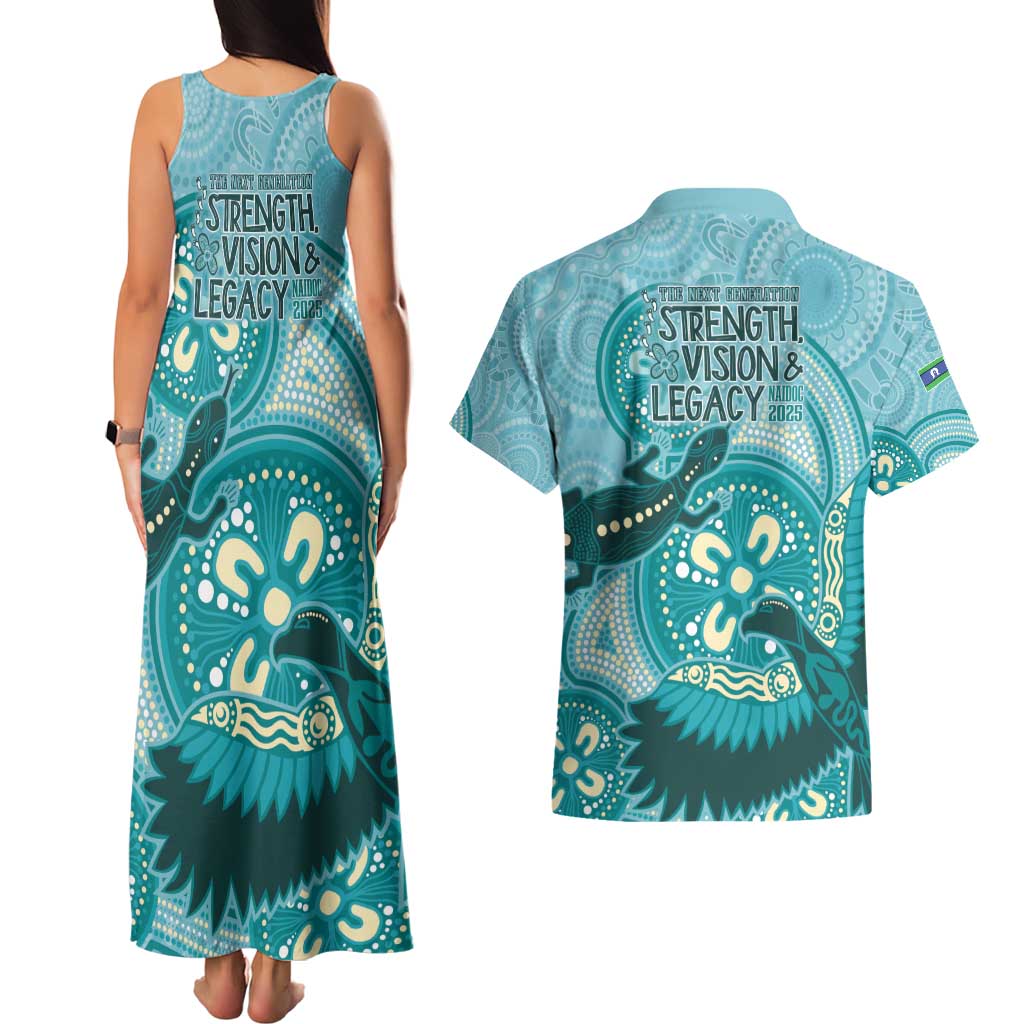NAIDOC 2025 Strength Vision & Legacy Couples Matching Tank Maxi Dress and Hawaiian Shirt Future Dreaming - Teal