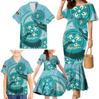 NAIDOC 2025 Strength Vision & Legacy Family Matching Mermaid Dress and Hawaiian Shirt Future Dreaming - Teal