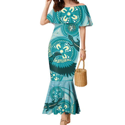 NAIDOC 2025 Strength Vision & Legacy Family Matching Mermaid Dress and Hawaiian Shirt Future Dreaming - Teal