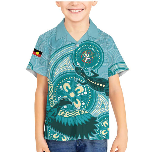 NAIDOC 2025 Strength Vision & Legacy Family Matching Mermaid Dress and Hawaiian Shirt Future Dreaming - Teal
