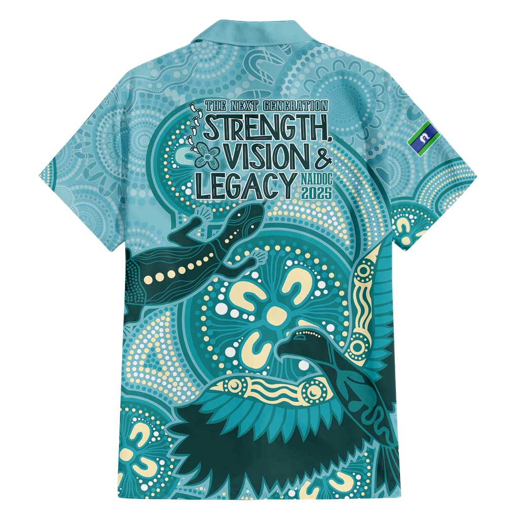 NAIDOC 2025 Strength Vision & Legacy Family Matching Off Shoulder Maxi Dress and Hawaiian Shirt Future Dreaming - Teal