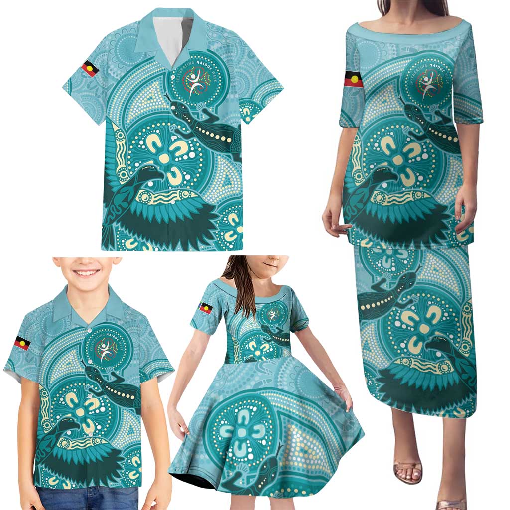 NAIDOC 2025 Strength Vision & Legacy Family Matching Puletasi and Hawaiian Shirt Future Dreaming - Teal