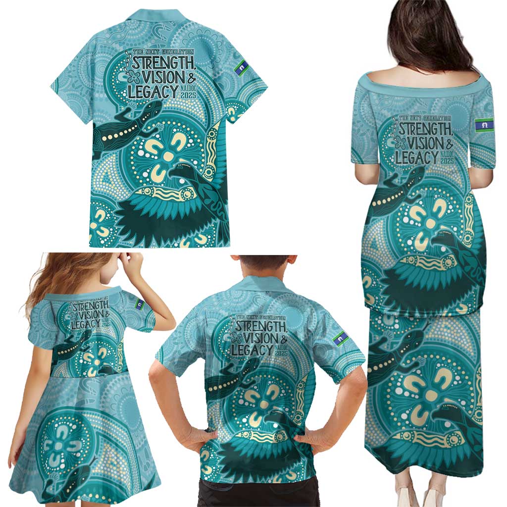 NAIDOC 2025 Strength Vision & Legacy Family Matching Puletasi and Hawaiian Shirt Future Dreaming - Teal