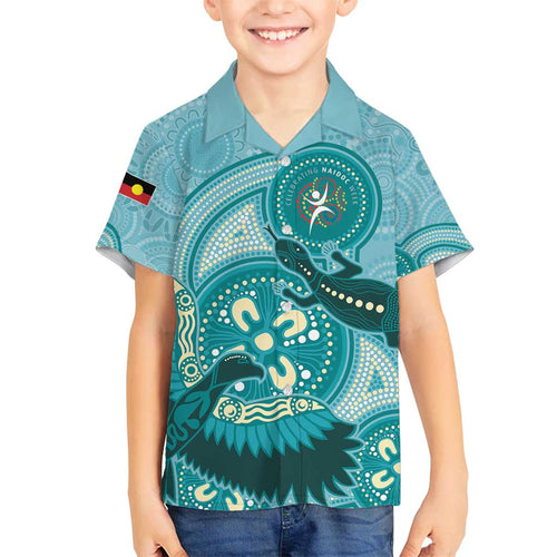NAIDOC 2025 Strength Vision & Legacy Family Matching Tank Maxi Dress and Hawaiian Shirt Future Dreaming - Teal