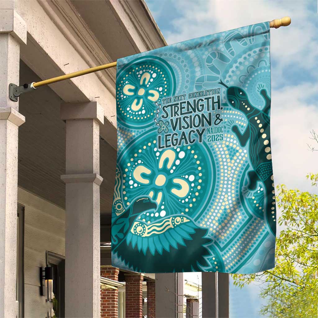 NAIDOC 2025 Strength Vision & Legacy Garden Flag Future Dreaming - Teal
