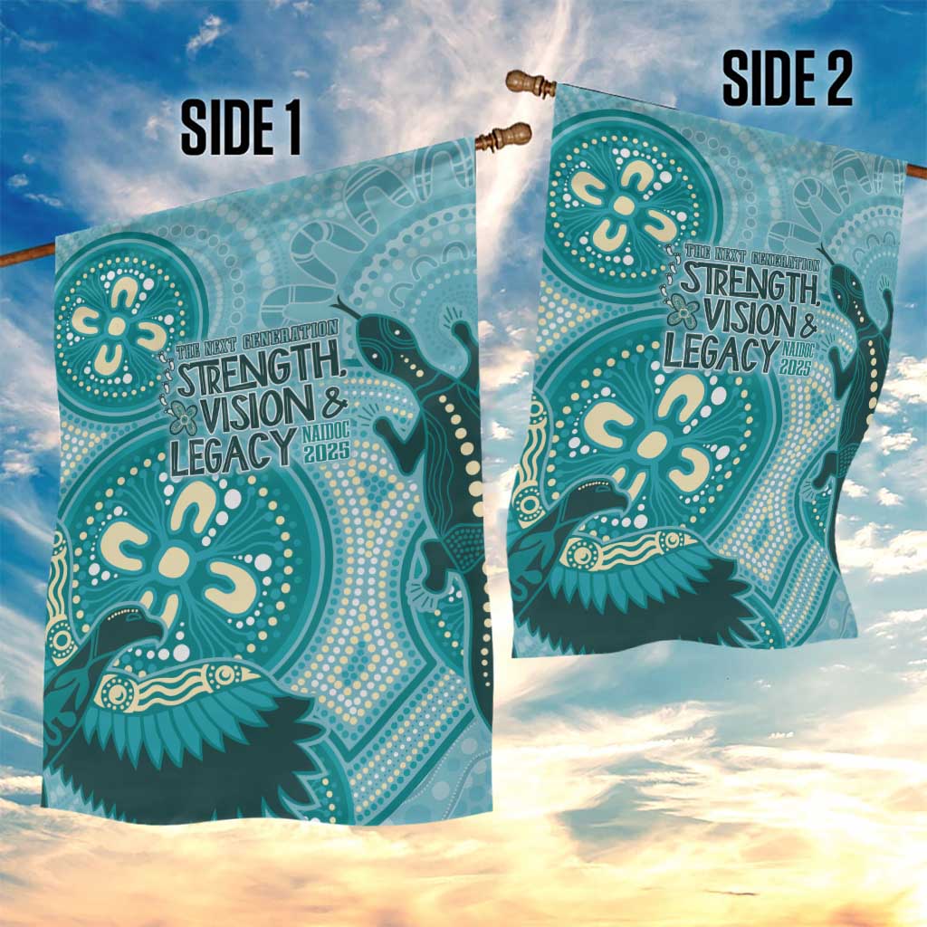 NAIDOC 2025 Strength Vision & Legacy Garden Flag Future Dreaming - Teal
