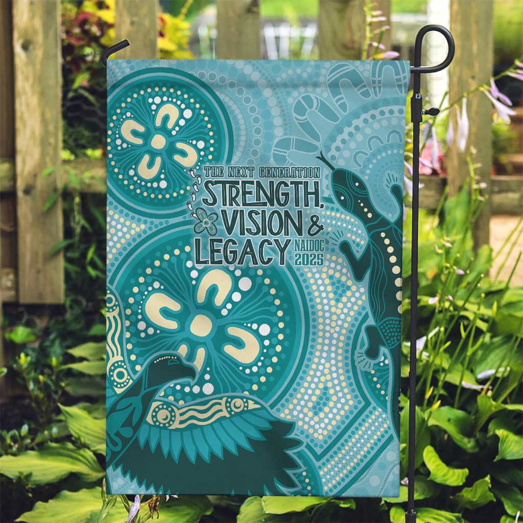 NAIDOC 2025 Strength Vision & Legacy Garden Flag Future Dreaming - Teal