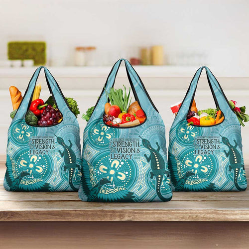 NAIDOC 2025 Strength Vision & Legacy Grocery Bag Future Dreaming - Teal