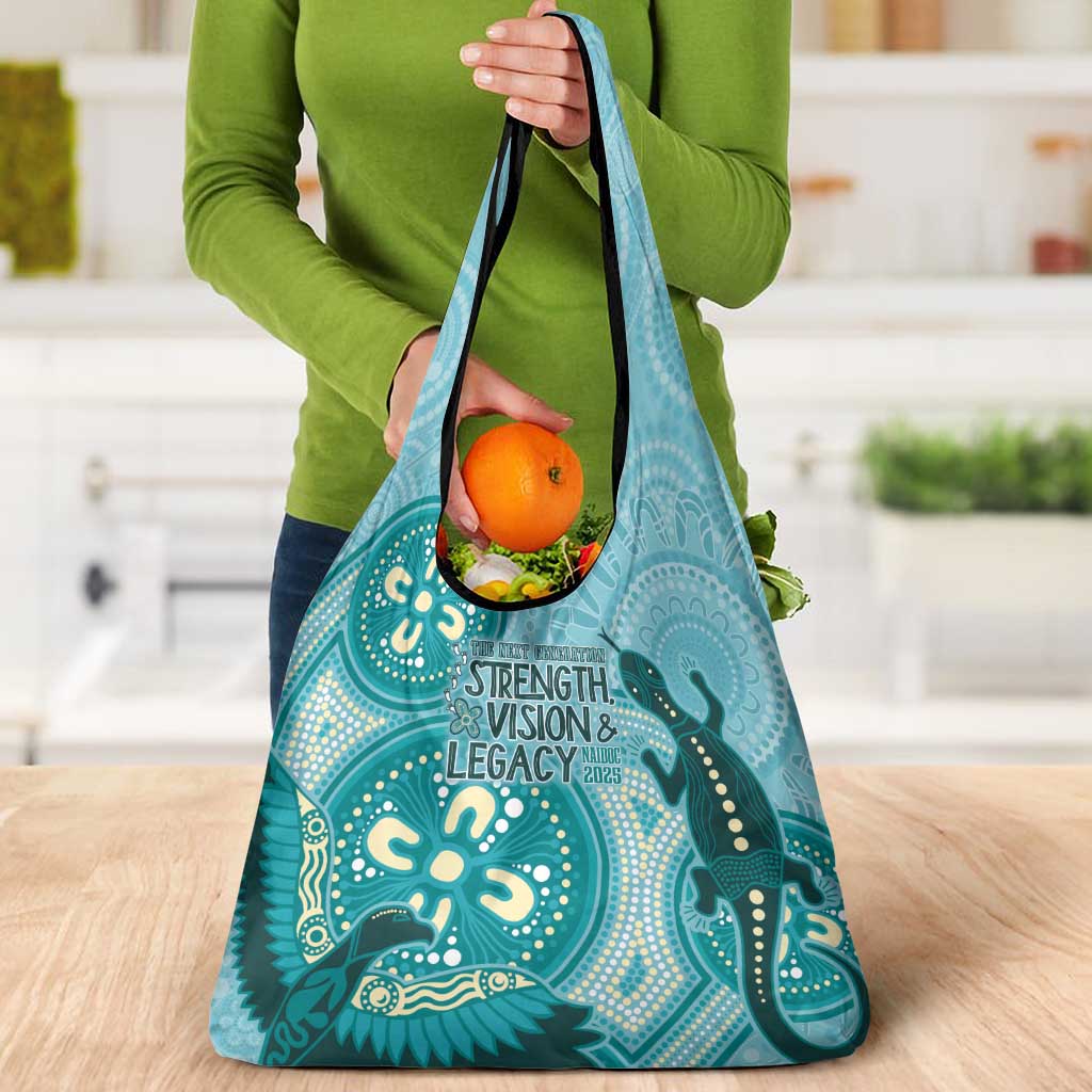 NAIDOC 2025 Strength Vision & Legacy Grocery Bag Future Dreaming - Teal