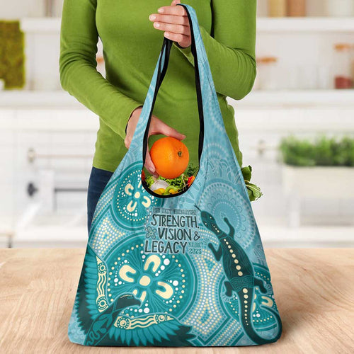 NAIDOC 2025 Strength Vision & Legacy Grocery Bag Future Dreaming - Teal