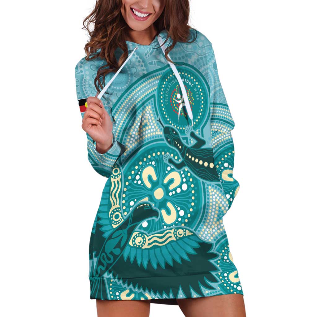 NAIDOC 2025 Strength Vision & Legacy Hoodie Dress Future Dreaming - Teal