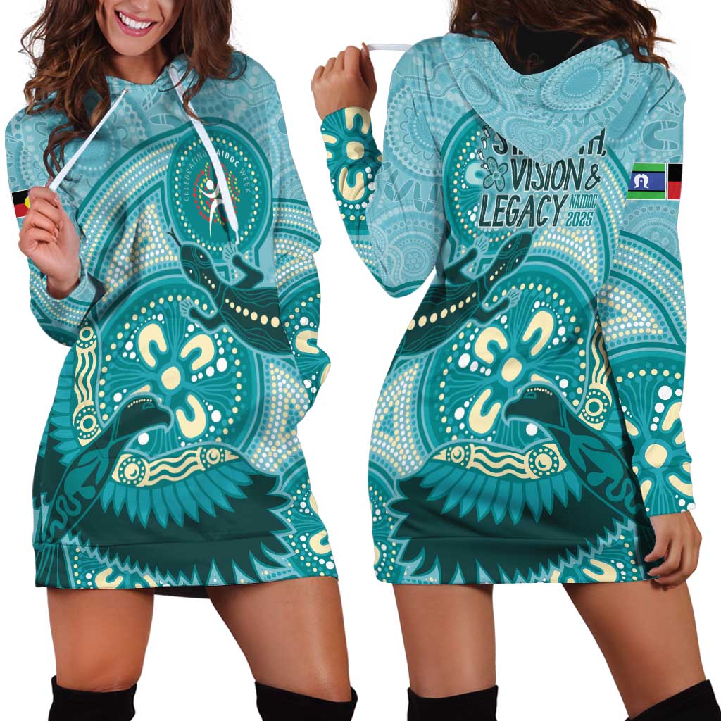 NAIDOC 2025 Strength Vision & Legacy Hoodie Dress Future Dreaming - Teal