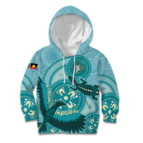 NAIDOC 2025 Strength Vision & Legacy Kid Hoodie Future Dreaming - Teal