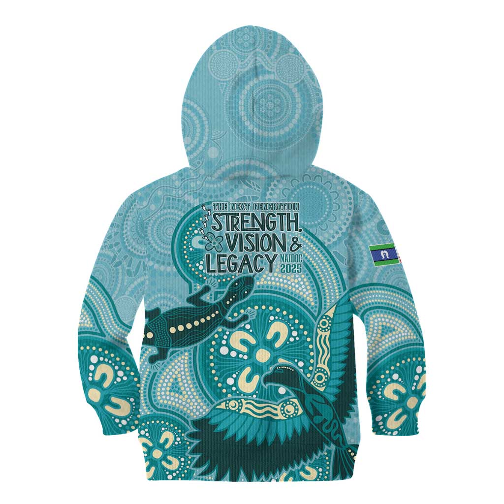 NAIDOC 2025 Strength Vision & Legacy Kid Hoodie Future Dreaming - Teal