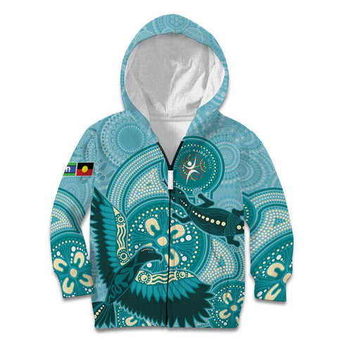 NAIDOC 2025 Strength Vision & Legacy Kid Hoodie Future Dreaming - Teal