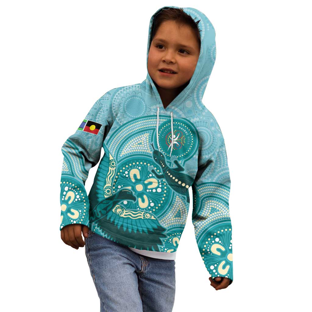 NAIDOC 2025 Strength Vision & Legacy Kid Hoodie Future Dreaming - Teal