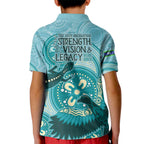 NAIDOC 2025 Strength Vision & Legacy Kid Polo Shirt Future Dreaming - Teal