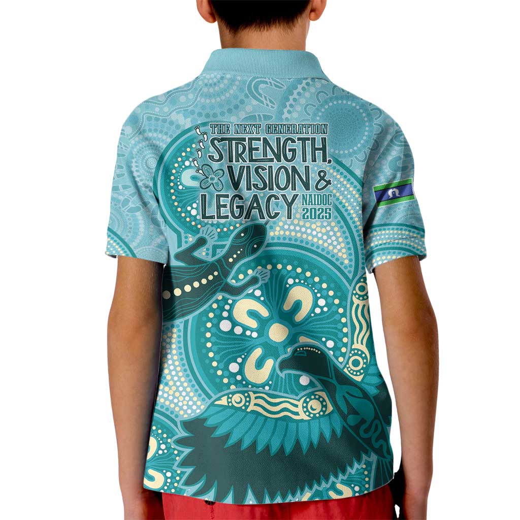 NAIDOC 2025 Strength Vision & Legacy Kid Polo Shirt Future Dreaming - Teal