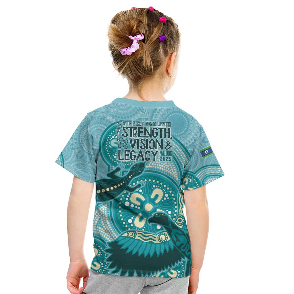 NAIDOC 2025 Strength Vision & Legacy Kid T Shirt Future Dreaming - Teal