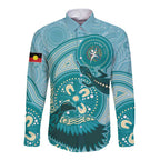 NAIDOC 2025 Strength Vision & Legacy Long Sleeve Button Shirt Future Dreaming - Teal