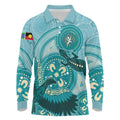 NAIDOC 2025 Strength Vision & Legacy Long Sleeve Polo Shirt Future Dreaming - Teal