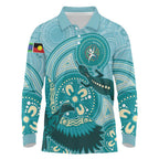 NAIDOC 2025 Strength Vision & Legacy Long Sleeve Polo Shirt Future Dreaming - Teal